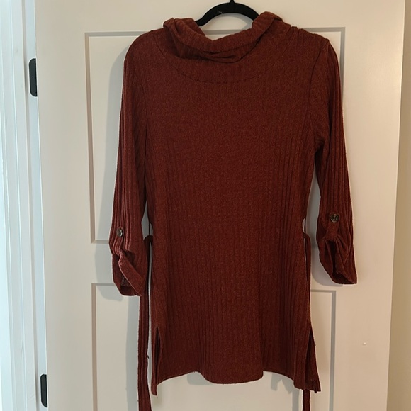 Women’s three-quarter sleeve sweater cowl neck - Picture 1 of 7